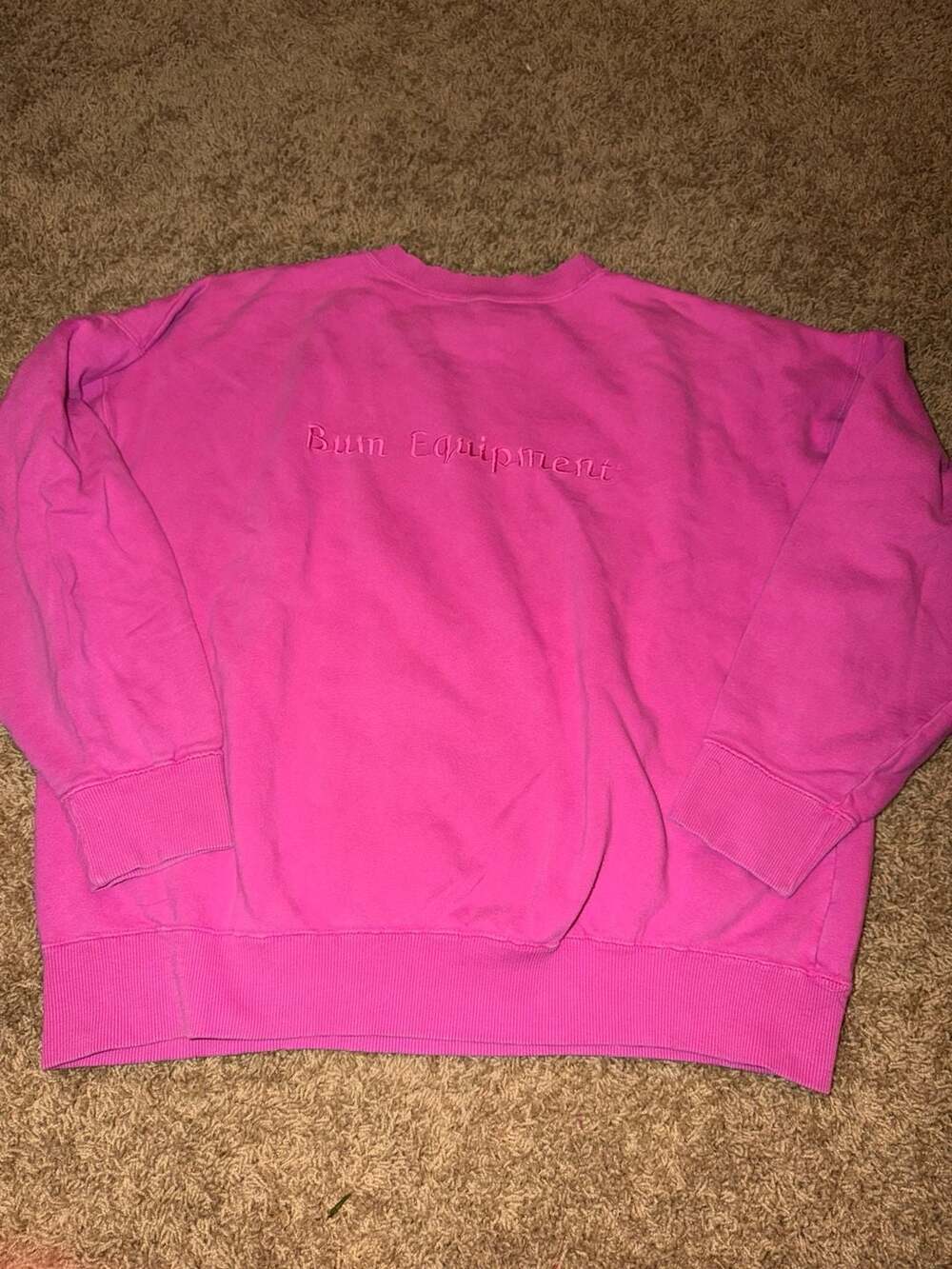 Vintage B.U.M. Equipment Hot Pink Embroidered Crewneck Sweatshirt
